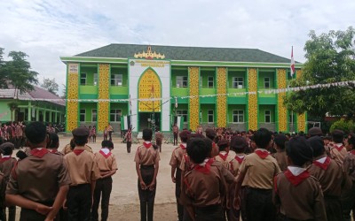 Semarak HUT Pramuka ke-64, MIN 1 Mesuji Gelar Upacara Khidmat